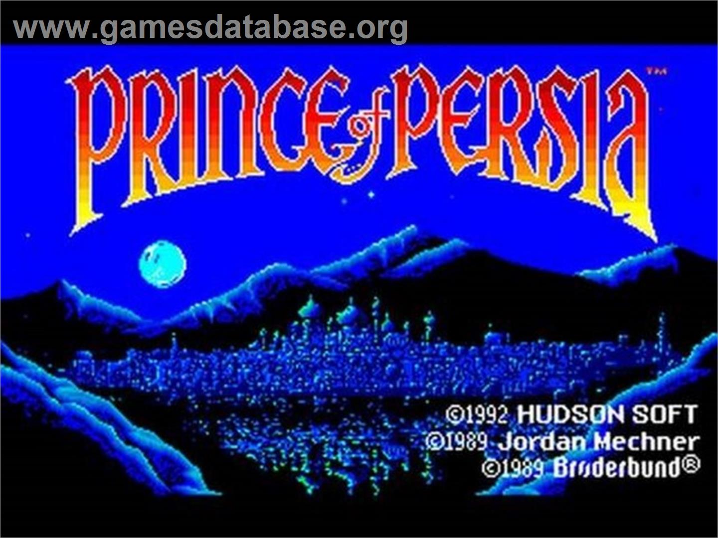 Prince Of Persia - NEC TurboGrafx CD - Artwork - Title Screen