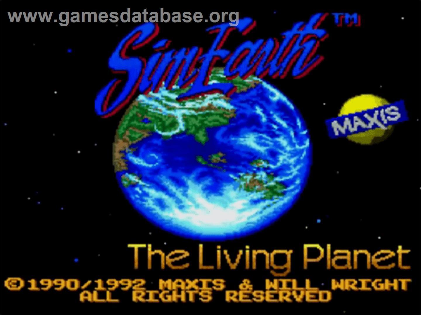 Sim Earth: The Living Planet - NEC TurboGrafx CD - Artwork - Title Screen