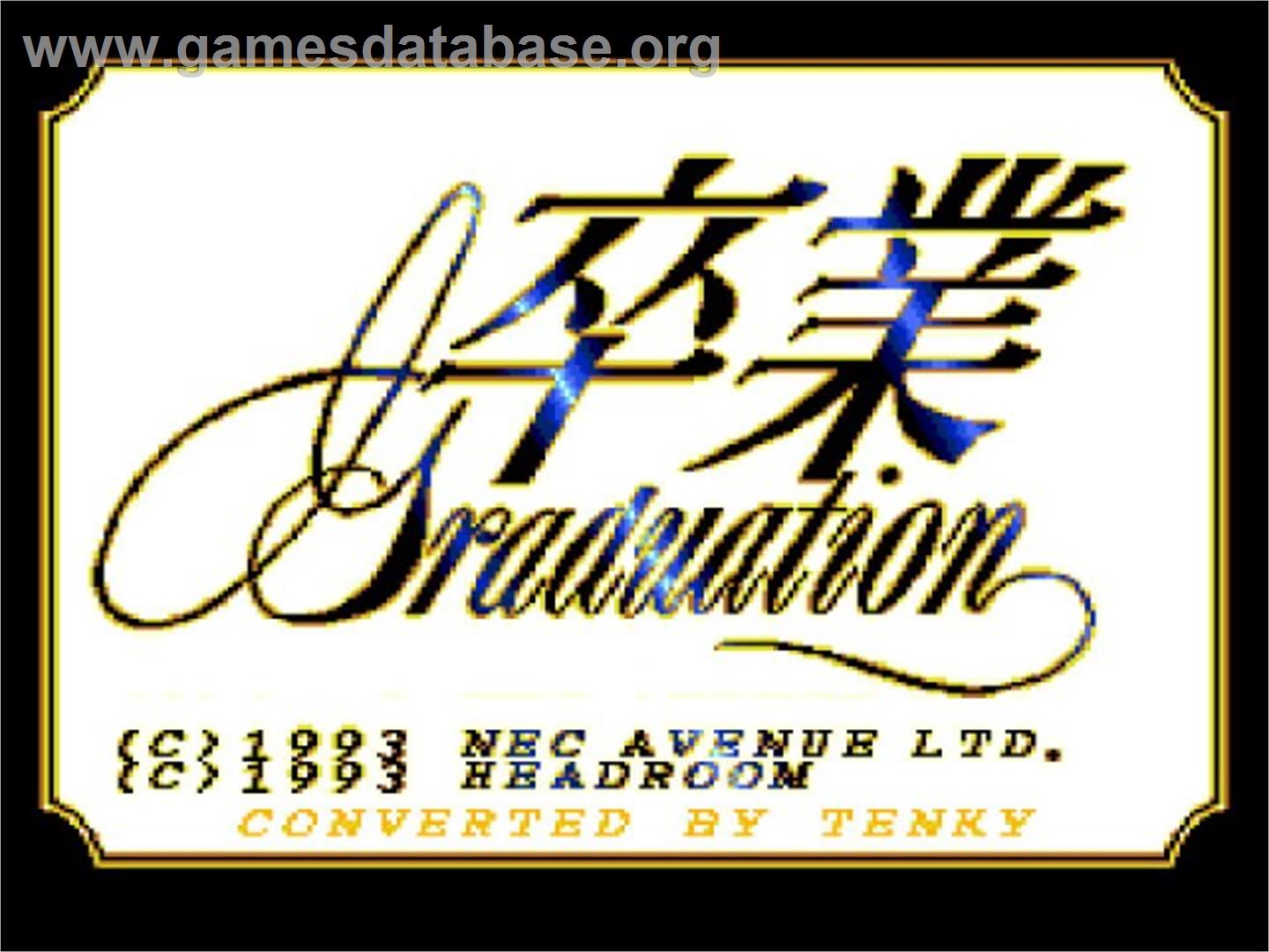 Sotsugyou - Graduation - NEC TurboGrafx CD - Artwork - Title Screen