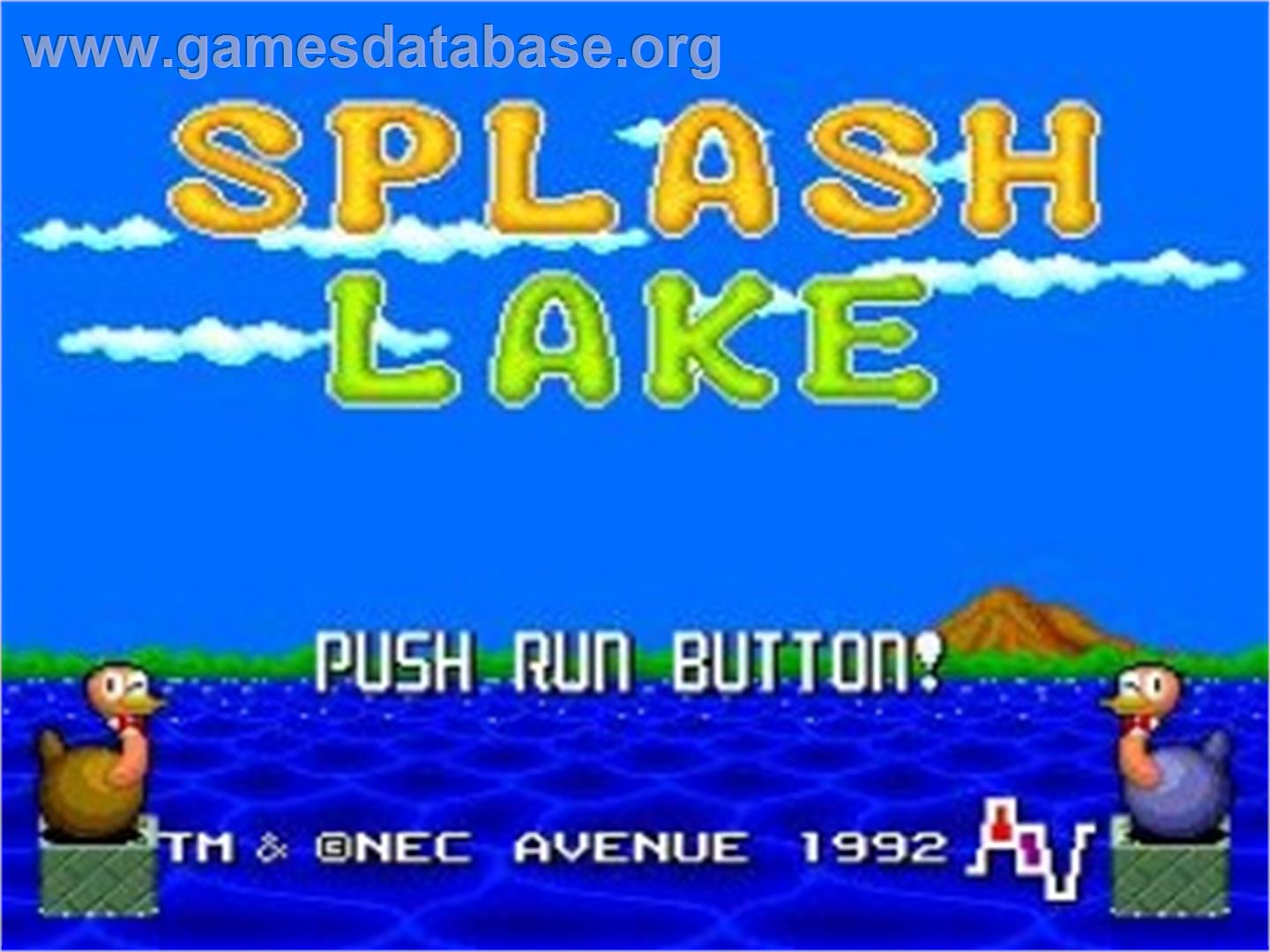 Splash Lake - NEC TurboGrafx CD - Artwork - Title Screen