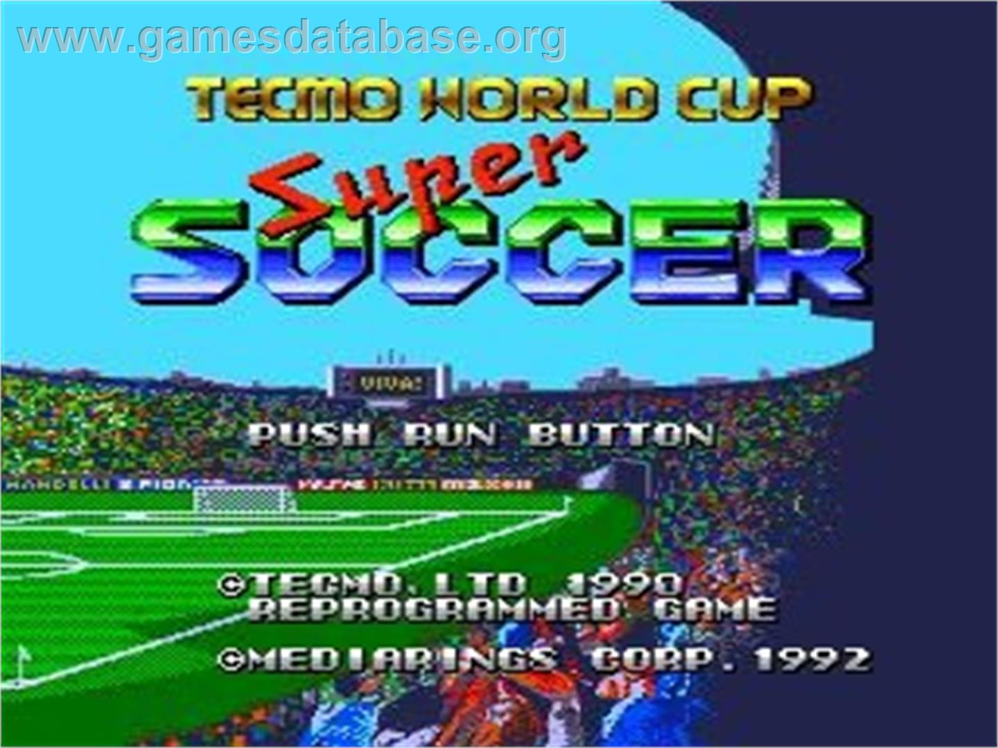 Tecmo World Cup Super Soccer - NEC TurboGrafx CD - Artwork - Title Screen