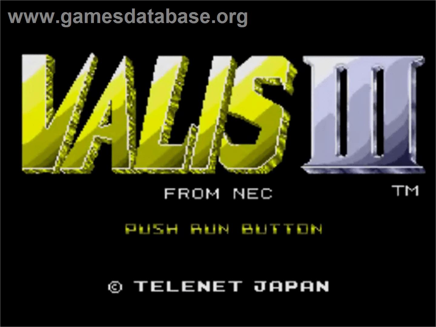 Valis 3 - NEC TurboGrafx CD - Artwork - Title Screen