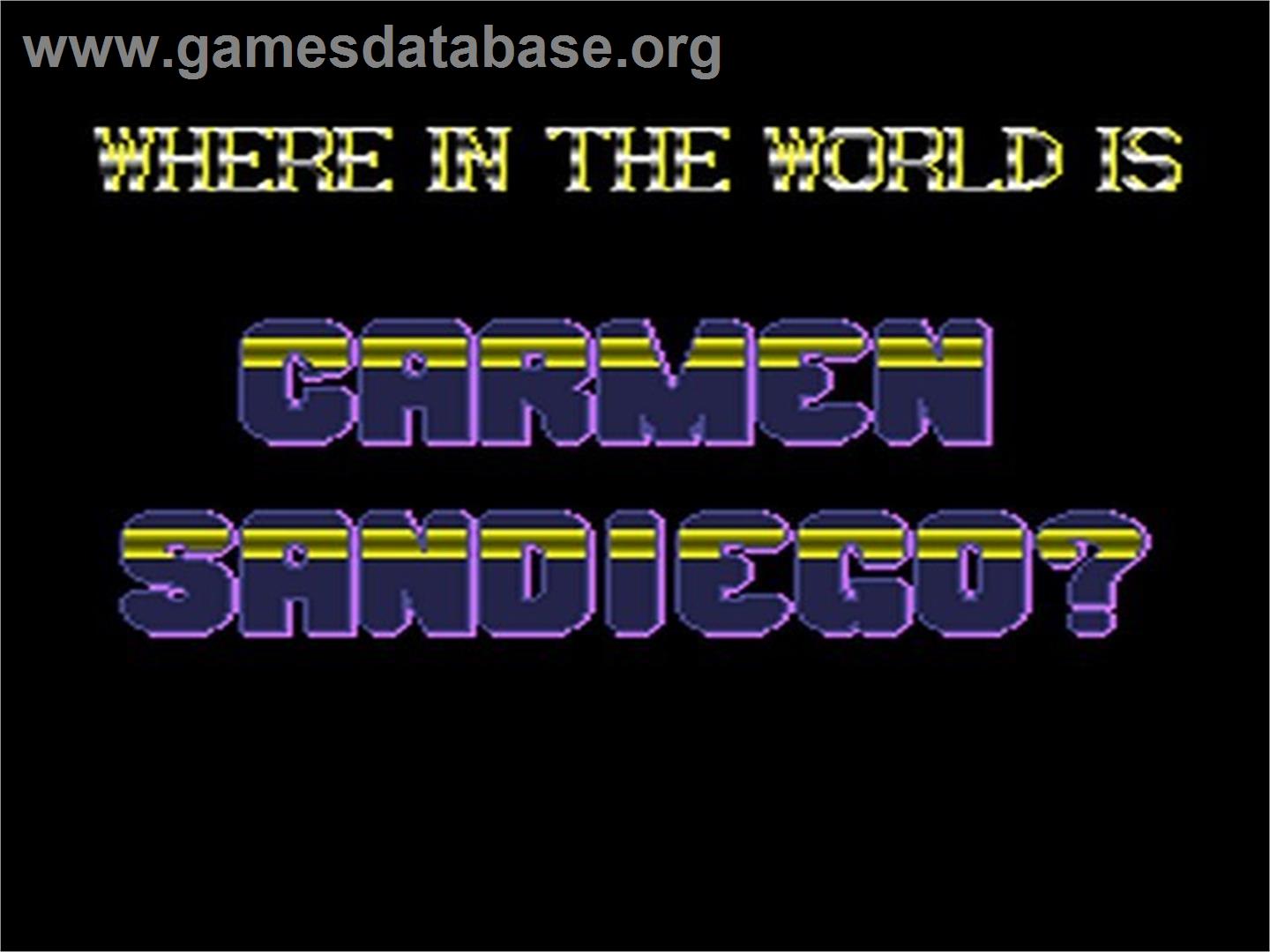 Where in the World is Carmen Sandiego? - NEC TurboGrafx CD - Artwork - Title Screen