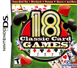 Box cover for 18 Card Games on the Nintendo DS.