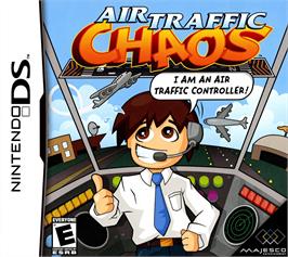 Box cover for Air Traffic Chaos on the Nintendo DS.