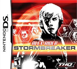 Box cover for Alex Rider - Stormbreaker on the Nintendo DS.