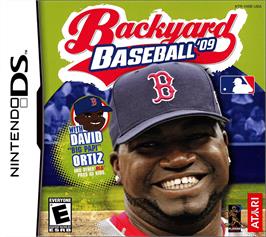Box cover for Backyard Baseball '09 on the Nintendo DS.