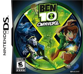 Box cover for Ben 10 Omniverse on the Nintendo DS.