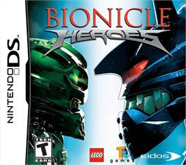 Box cover for Bionicle Heroes on the Nintendo DS.