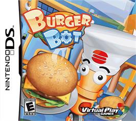 Box cover for Burger Bot on the Nintendo DS.