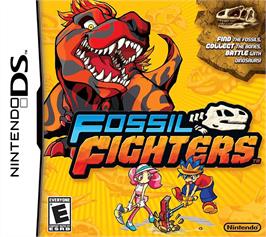Box cover for Fossil Fighters on the Nintendo DS.