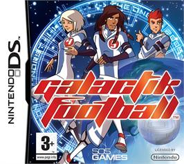 Box cover for Galactik Football on the Nintendo DS.