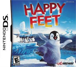 Box cover for Happy Feet on the Nintendo DS.