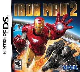 Box cover for Iron Man 2 on the Nintendo DS.