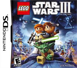 Box cover for Lego Star Wars 3 - The Clone Wars on the Nintendo DS.