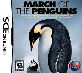 Box cover for March Of The Penguins on the Nintendo DS.
