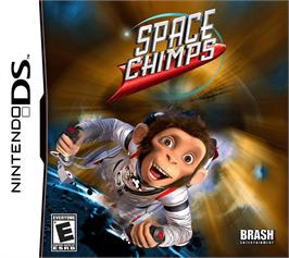 Box cover for Space Chimps on the Nintendo DS.