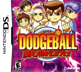 Box cover for Super Dodgeball Brawlers on the Nintendo DS.