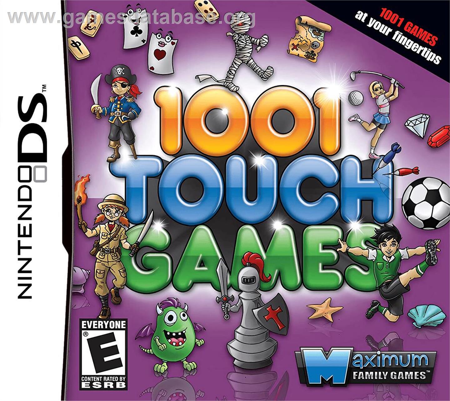1001 Touch Games - Nintendo DS - Artwork - Box