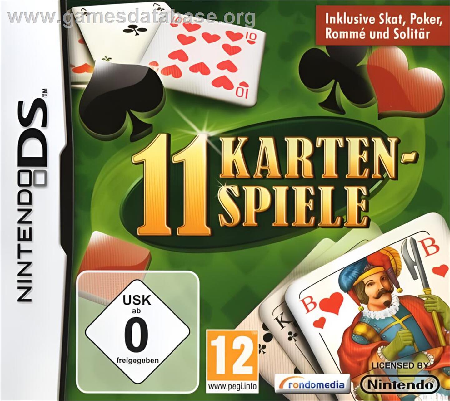 11 Card Games - Nintendo DS - Artwork - Box