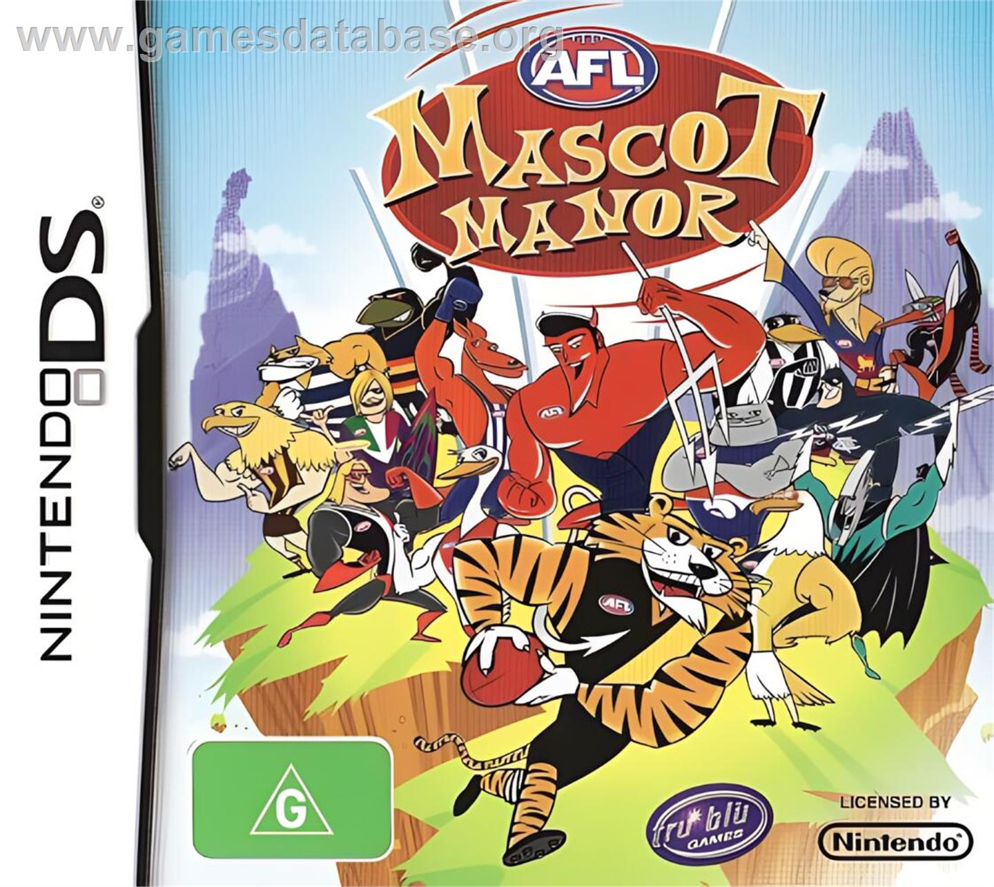 AFL Mascot Manor - Nintendo DS - Artwork - Box