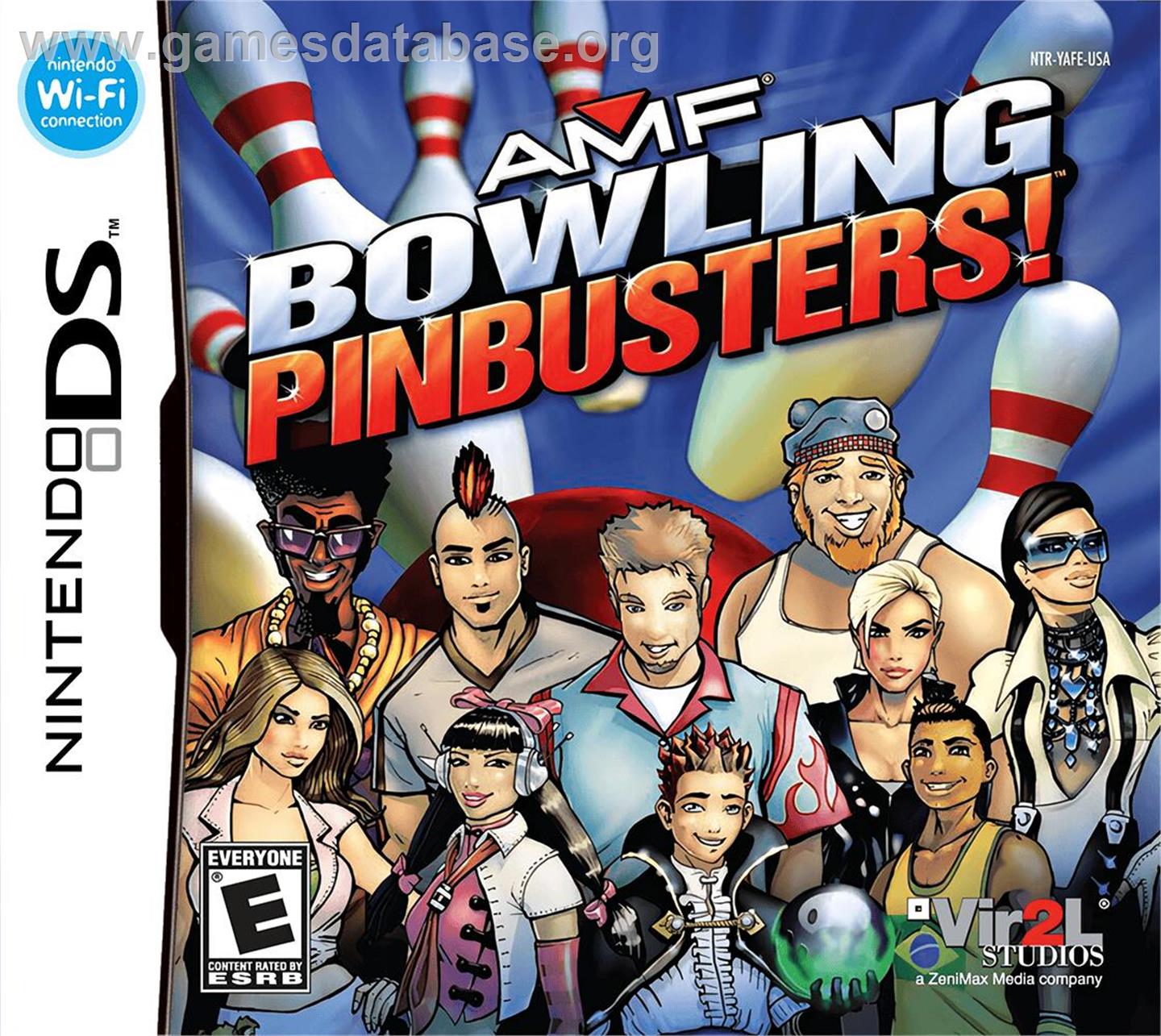 Amf Bowling Pinbusters! - Nintendo DS - Artwork - Box