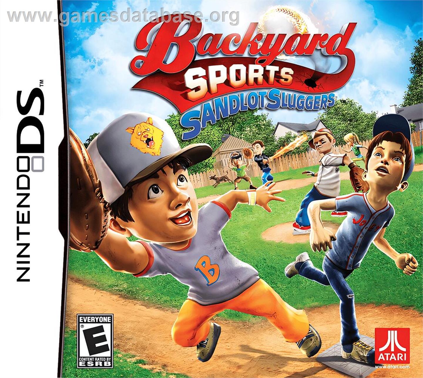 Backyard Sports - Sandlot Sluggers - Nintendo DS - Artwork - Box