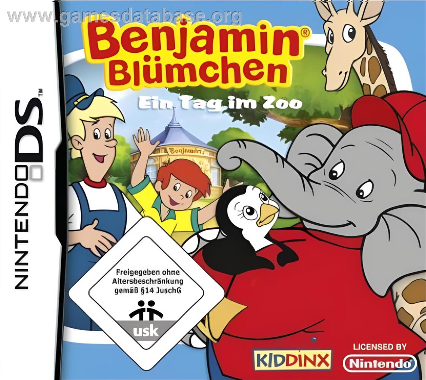 Benjamin Bluemchen - Ein Tag Im Zoo - Nintendo DS - Artwork - Box