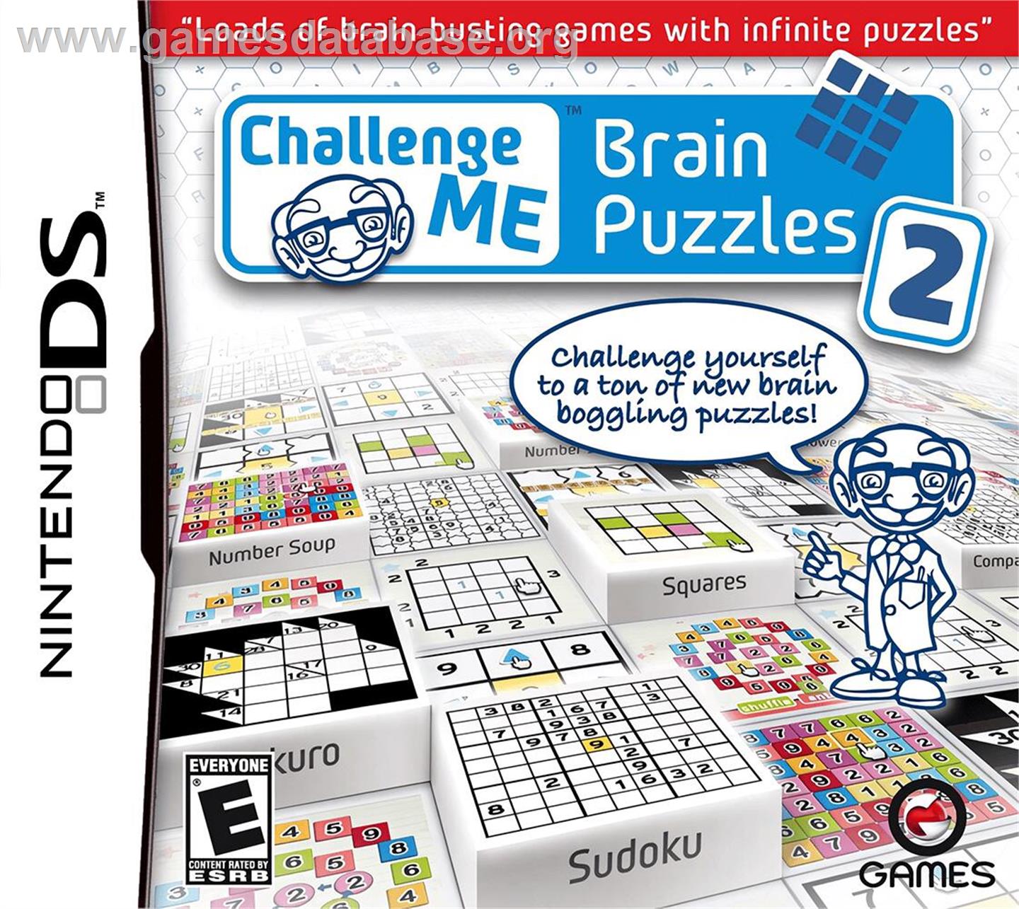 Challenge Me - Brain Puzzles 2 - Nintendo DS - Artwork - Box