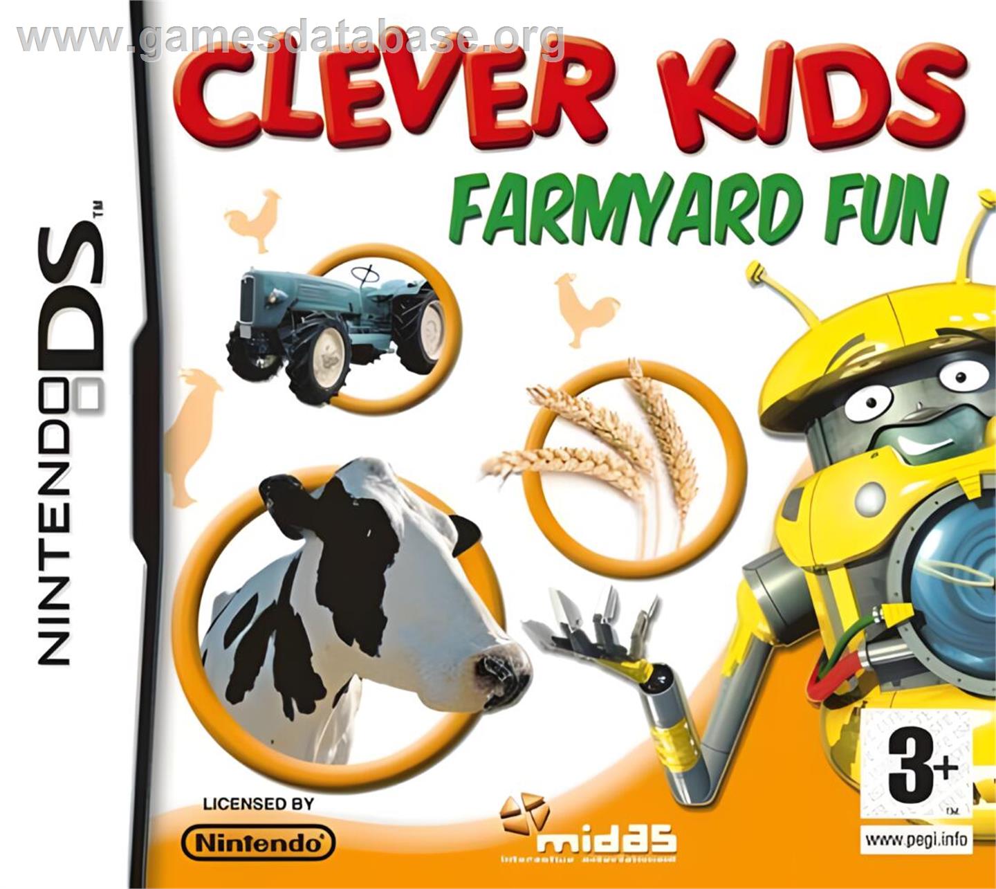 Clever Kids - Farmyard Fun - Nintendo DS - Artwork - Box