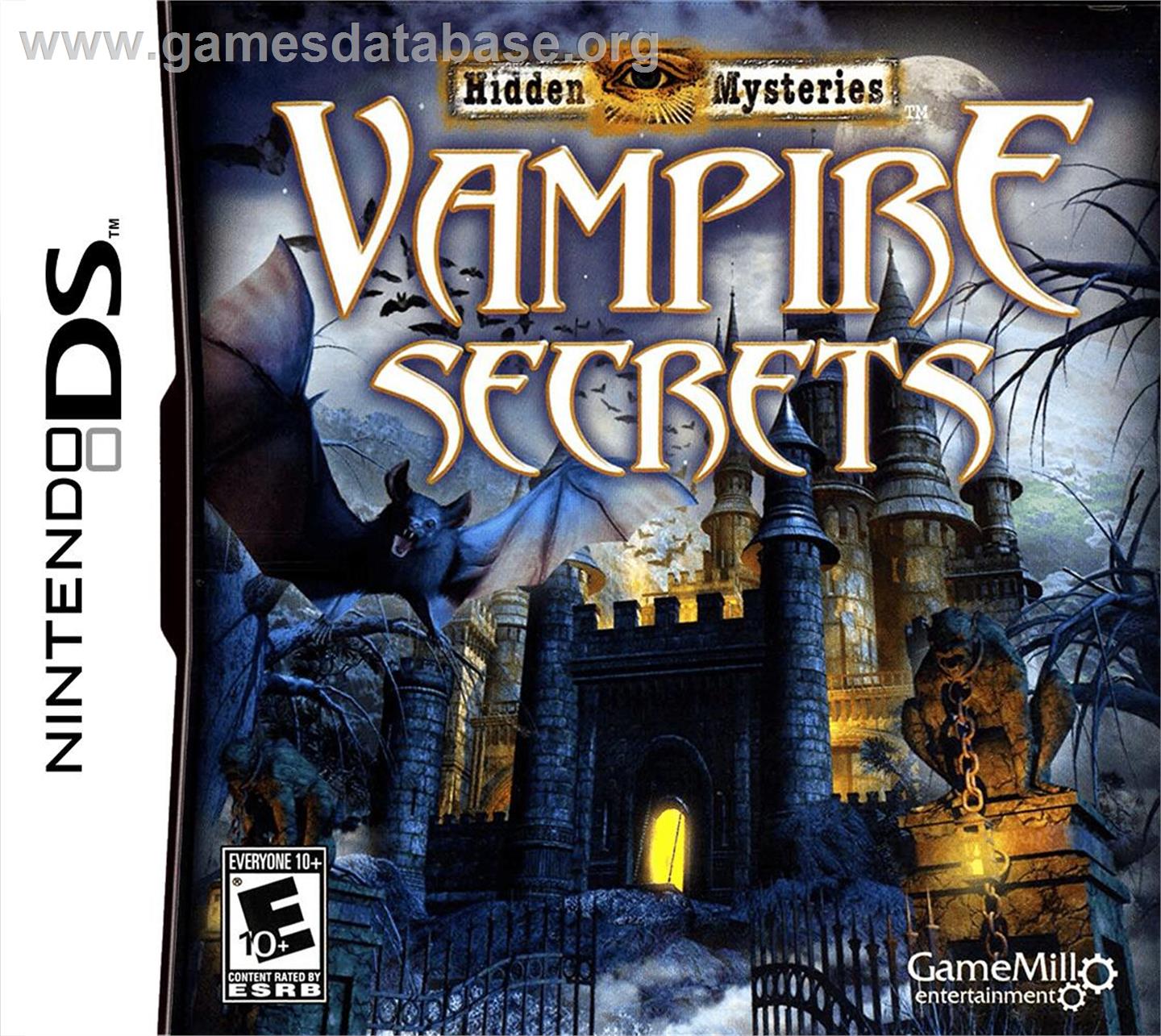 Hidden Mysteries - Vampire Secrets - Nintendo DS - Artwork - Box