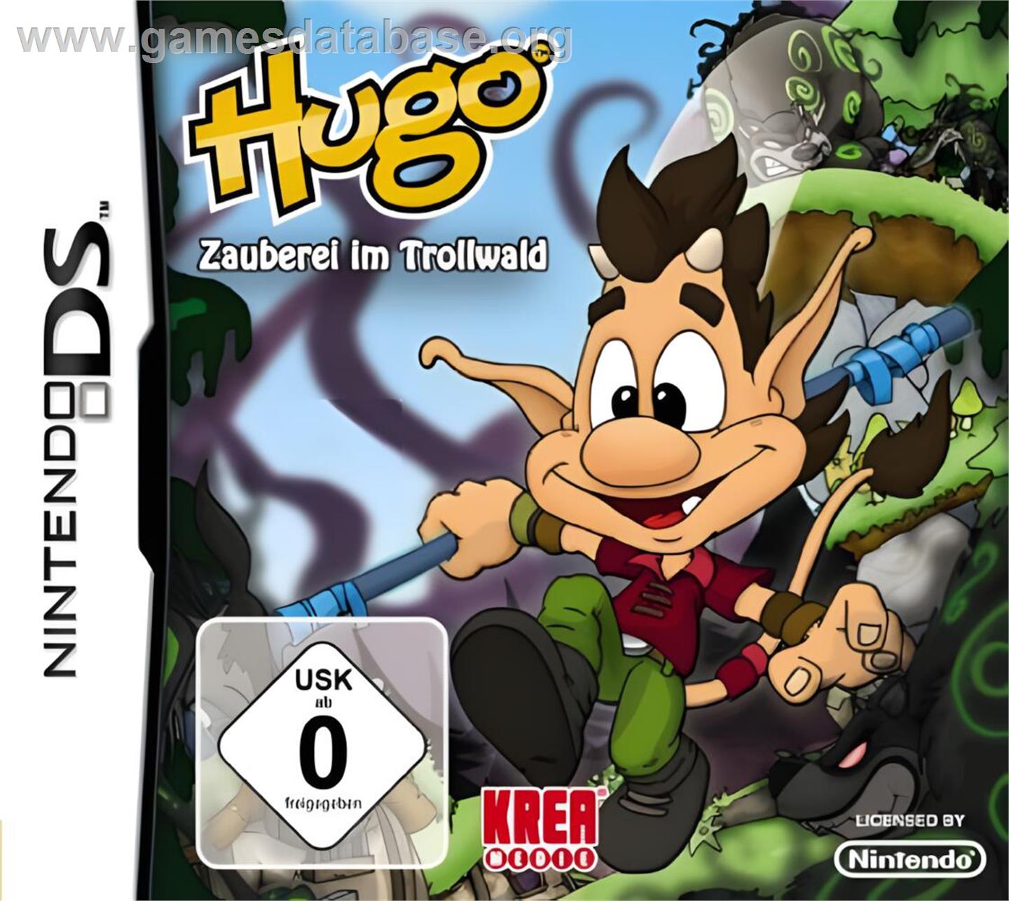 Hugo - Zauberei Im Trollwald - Nintendo DS - Artwork - Box
