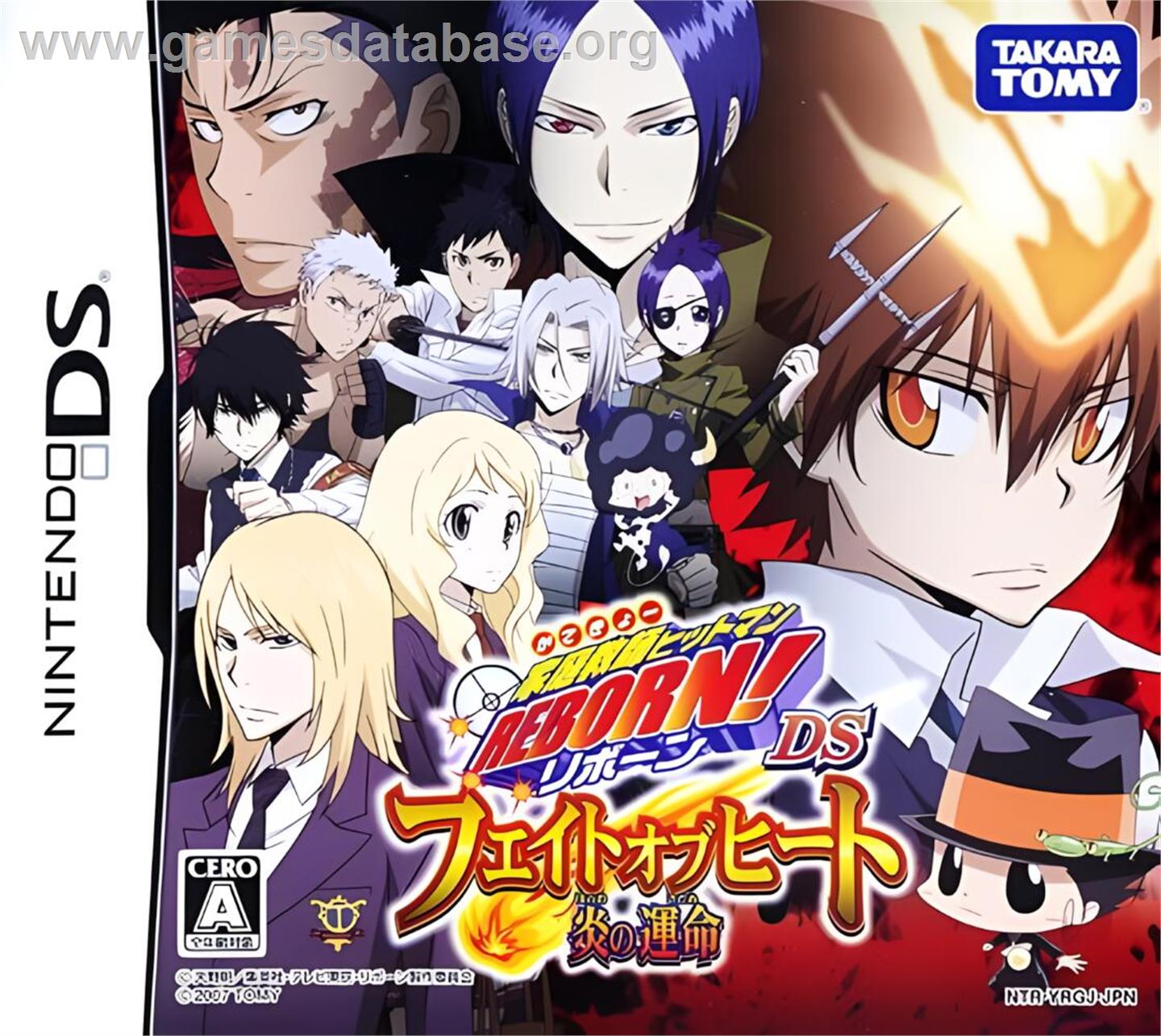 Katekyoo Hitman Reborn! Ds - Fate Of Heat - Honoo No Sadame - Nintendo DS - Artwork - Box