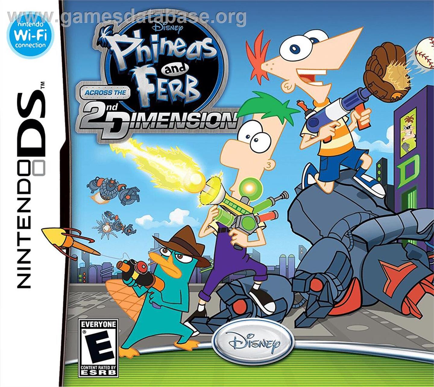 Phinéas Et Ferb - Voyage Dans La Deuxième Dimension - Nintendo DS - Artwork - Box