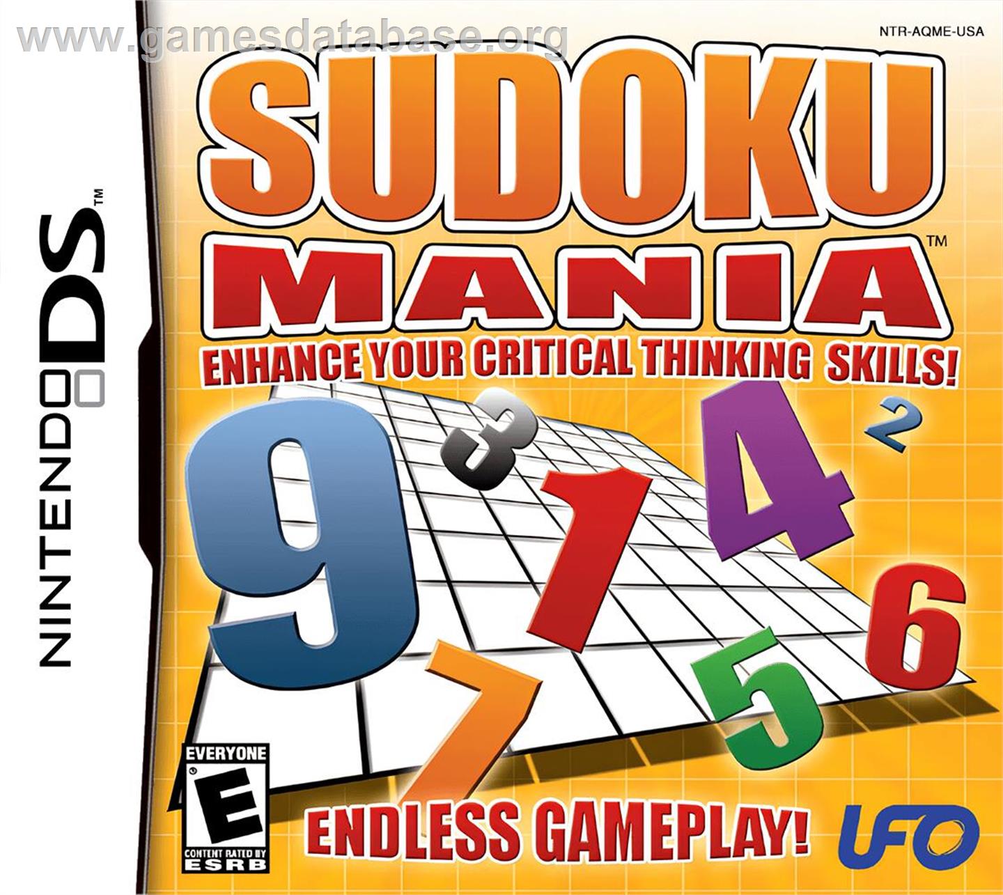 Sudoku Mania - Enhance Your Critical Thinking Skills! - Nintendo DS - Artwork - Box