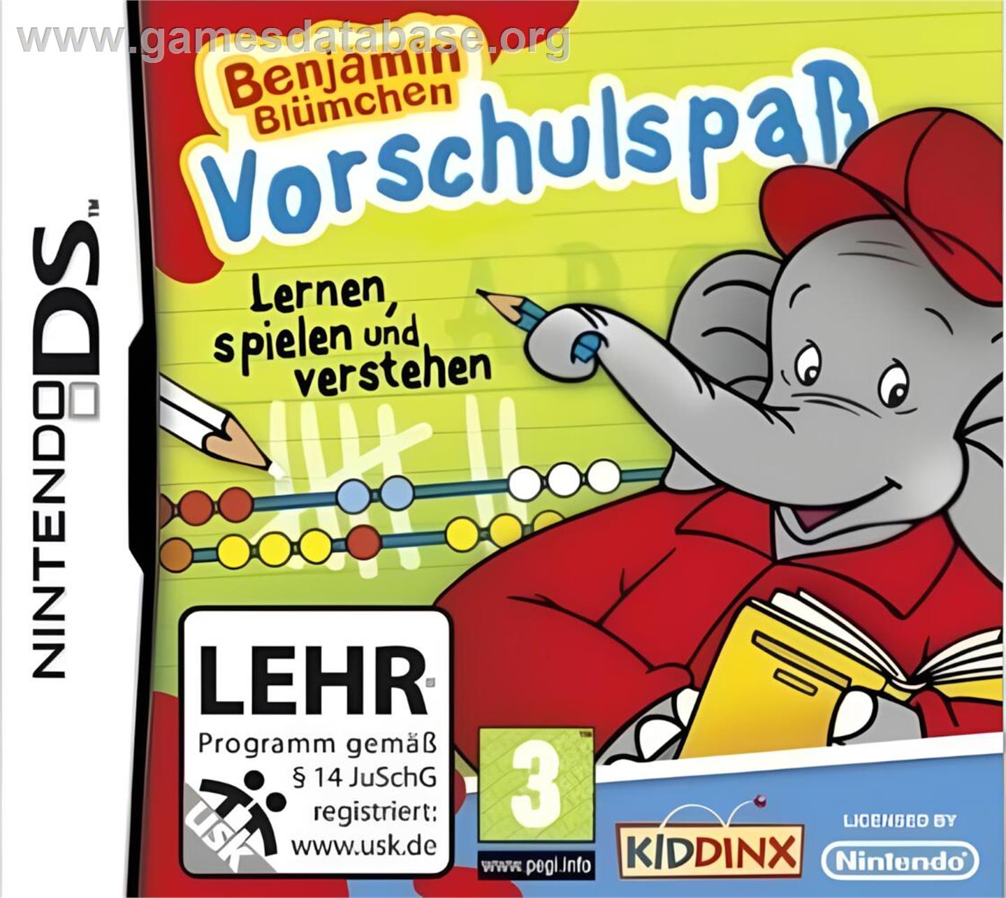 Vorschulspass Mit Benjamin Bluemchen - Nintendo DS - Artwork - Box