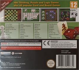 Box back cover for 100 Classic Games on the Nintendo DS.