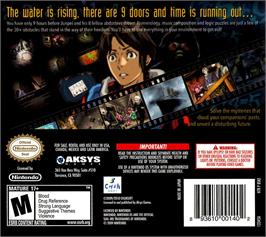Box back cover for 999 - Nine Hours Nine Persons Nine Doors on the Nintendo DS.
