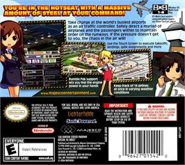 Box back cover for Air Traffic Chaos on the Nintendo DS.