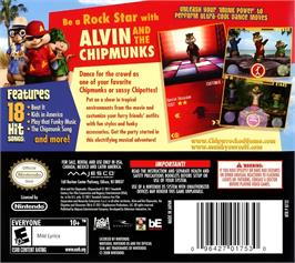 Box back cover for Alvin And The Chipmunks - The Squeakquel on the Nintendo DS.