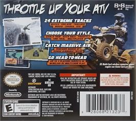 Box back cover for Atv Wild Ride on the Nintendo DS.