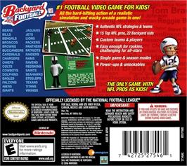 Box back cover for Backyard Football on the Nintendo DS.