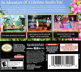 Box back cover for Barbie Princesse De L'ile Merveilleuse on the Nintendo DS.