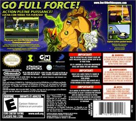 Box back cover for Ben 10 - Alien Force on the Nintendo DS.