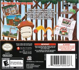 Box back cover for Boing! Docomodake DS on the Nintendo DS.
