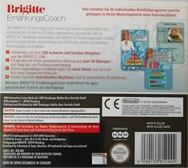 Box back cover for Brigitte - Ernaehrungs Coach on the Nintendo DS.