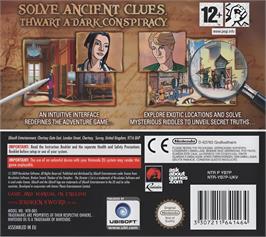 Box back cover for Broken Sword - Shadow Of The Templars - The Director's Cut on the Nintendo DS.