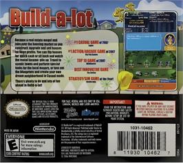 Box back cover for Build-a-lot on the Nintendo DS.