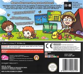 Box back cover for Camping Mama - Outdoor Adventures on the Nintendo DS.
