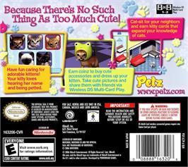 Box back cover for Catz on the Nintendo DS.